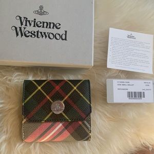 New Vivienne Westwood Edie small wallet Tartan